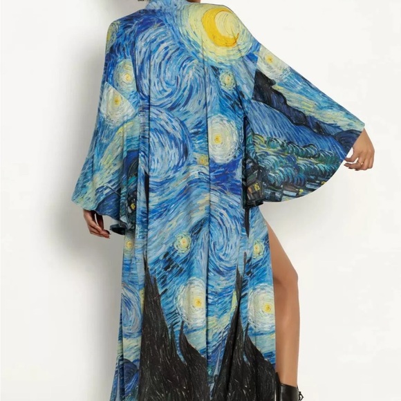 Blackmilk Starry Night Swan Kimono Robe - Picture 3 of 7